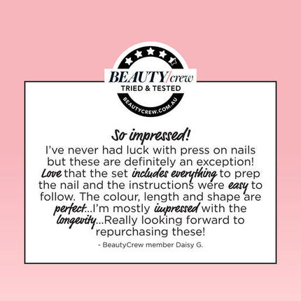 Manicare Glam Ready Pre Glued Nails Barefoot in Bali 30pcs
