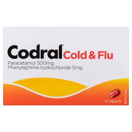 Codral Relief Cold & Flu Decongestant 10 Tablets