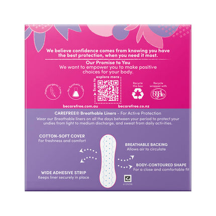 Carefree Breathable Liners Unscented 48 Pack