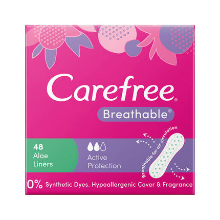Carefree Breathable Liners With Aloe 48 Pack