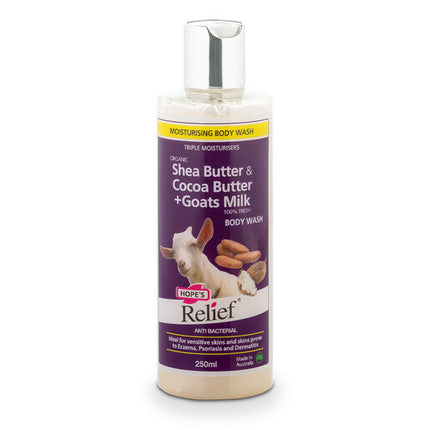 Hope's Relief Body Wash With Shea, Cocoa Butter & Goats Milk 250mL