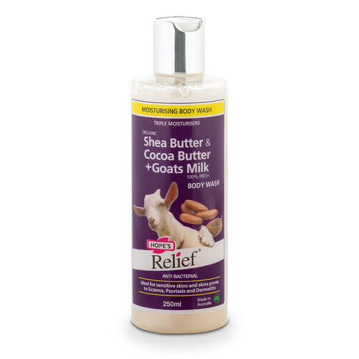 Hope's Relief Body Wash With Shea, Cocoa Butter & Goats Milk 250mL