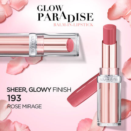 L'Oreal Paris Glow Paradise Balm In Lipstick 193 Rose Mirage