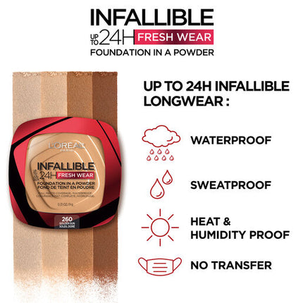 L'Oreal Infallible Foundation In A Powder 180 Rose Sand