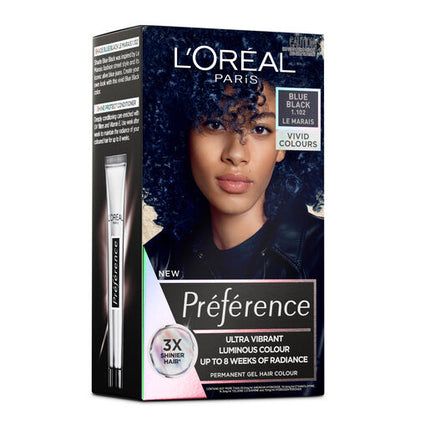 L'Oreal Preference Vivids Permanent Hair Colour 1.102 Blue Black
