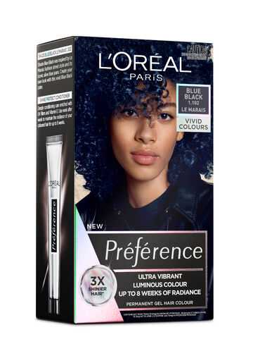 L'Oreal Preference Vivids Permanent Hair Colour 1.102 Blue Black