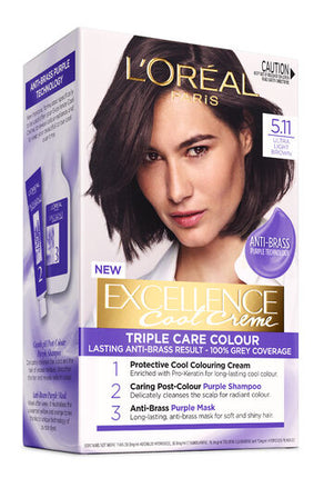 L'Oreal Excellence Cool Creme Permanent Hair Colour 5.11 Ultra Light Brown