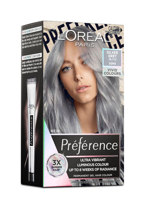 L'Oreal Preference Vivids Permanent Hair Colour 10.112 Silver Grey