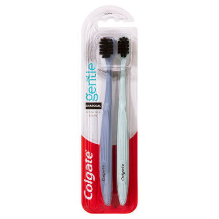 Colgate Gentle Charcoal Manual Toothbrush Soft 2 Pack