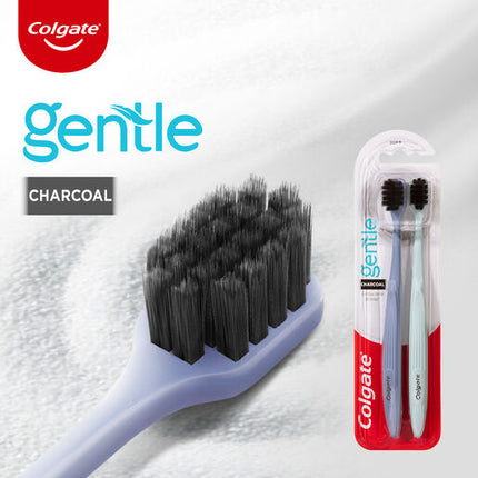 Colgate Gentle Charcoal Manual Toothbrush Soft 2 Pack