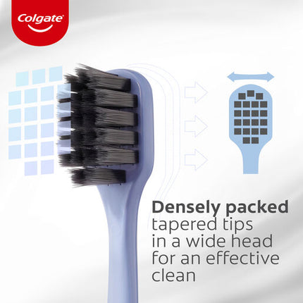 Colgate Gentle Charcoal Manual Toothbrush Soft 2 Pack