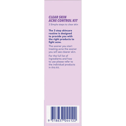 Benzac 3 Step Clear Skin Acne Kit 60g