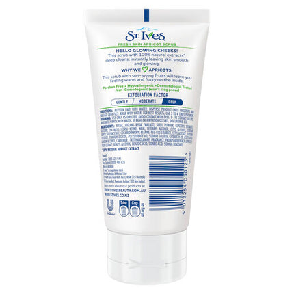 St Ives Fresh Skin Facial Scrub Fresh Skin Apricot for smooth, glowing skin 150ml