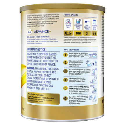 Alula Advance+ Stage 2 Premium Follow-on Formula for 6-12 Months 800g