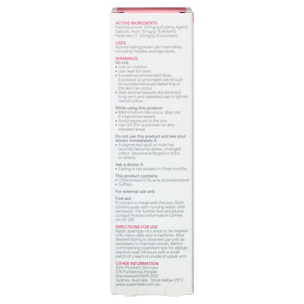 John Plunkett's SuperFade Face Treatment Cream 20mL
