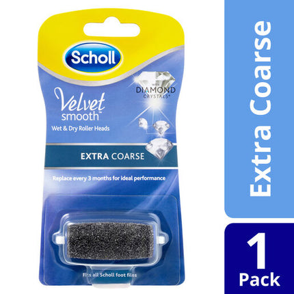 Scholl Velvet Smooth Wet & Dry Roller Heads Extra Coarse