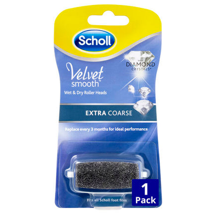 Scholl Velvet Smooth Wet & Dry Roller Heads Extra Coarse