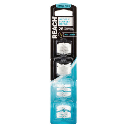 Reach Access Daily Flosser Refill Pack 28 Refill Heads