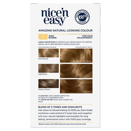 Clairol Nice 'N Easy 7 Dark Blonde Permanent Hair Colour