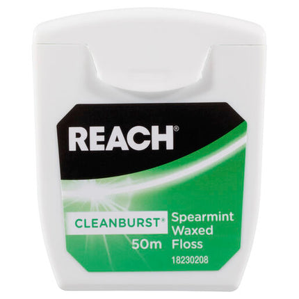 Reach Cleanburst Waxed Dental Floss 50m Spearmint Shed resistant