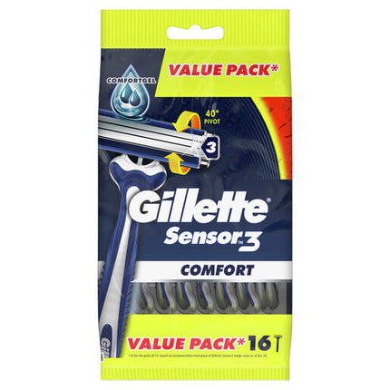 Gillette Sensor 3 16pk Disposable Razors