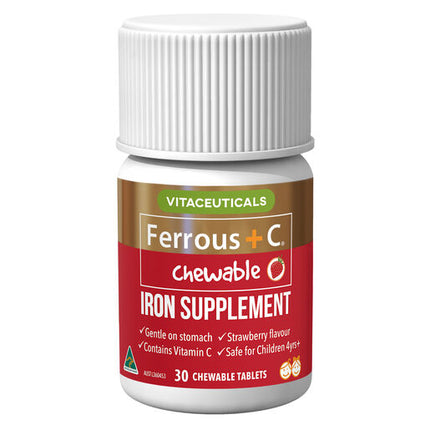 Vitaceuticals Ferrous + C Chewable 30 Tablets