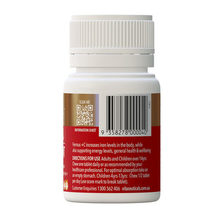 Vitaceuticals Ferrous + C Chewable 30 Tablets