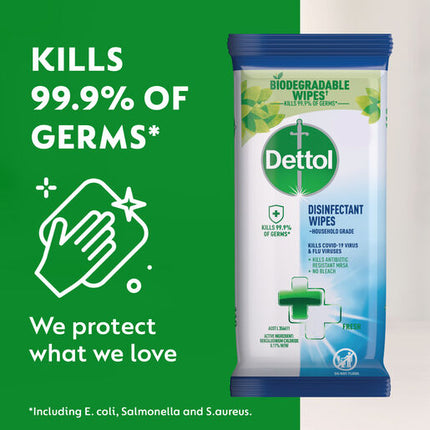 Dettol Multipurpose Disinfectant Wipes Fresh Household Grade, 110 Pack