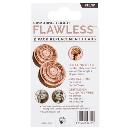 Finishing Touch Flawless Facial Hair Remover Replacement Heads 2pk - Gen 2