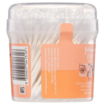 Johnson's Pure Cotton Buds Canister 150Pk
