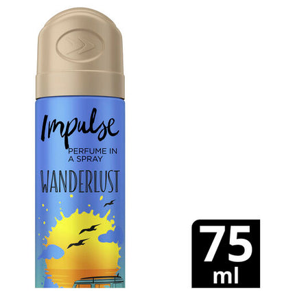 Impulse Body Spray Aerosol Deodorant Wanderlust 75mL