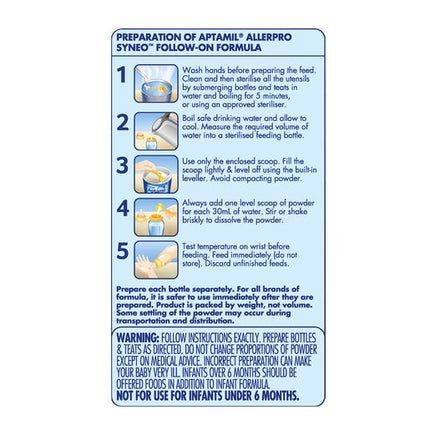 Aptamil AllerPro Syneo 2 Allergy Premium Baby Follow-On Formula From 6-12 Months 900g