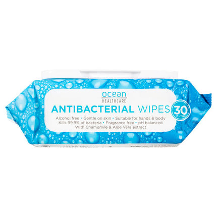 Ocean Anti-Bacterial Wipes 30Pk