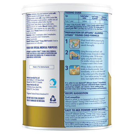 Aptamil AllerPro Syneo 3 Allergy Premium Toddler Milk Drink From 1 Year 900g