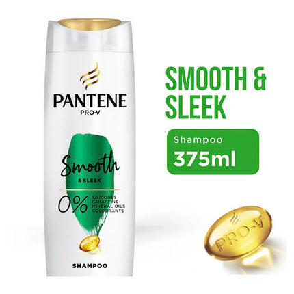 Pantene Pro-V Smooth & Sleek Shampoo: Smoothing Shampoo for Frizzy Hair 375 ml