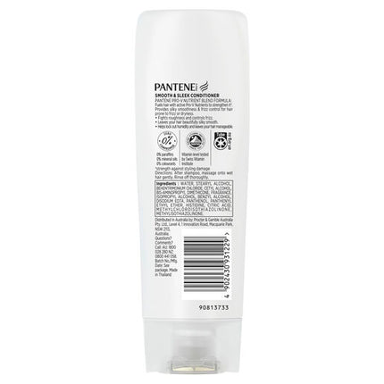 Pantene Pro-V Smooth & Sleek Conditioner: Smoothing Conditioner for Frizzy Hair 375 ml