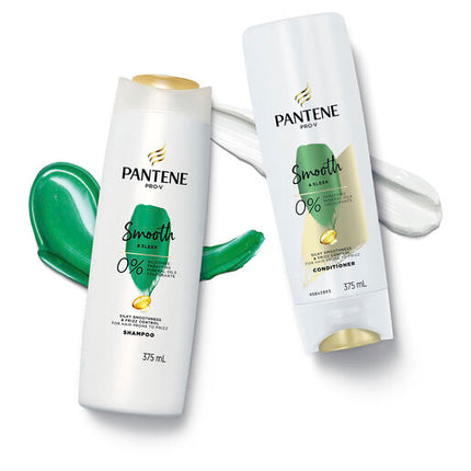Pantene Pro-V Smooth & Sleek Conditioner: Smoothing Conditioner for Frizzy Hair 375 ml