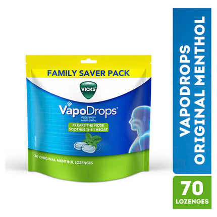 Vicks VapoDrops - 70 Original Menthol Lozenges