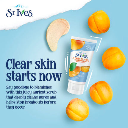St Ives Facial Scrub Blemish Control Apricot Contains 2% Salicylic Acid 150ml