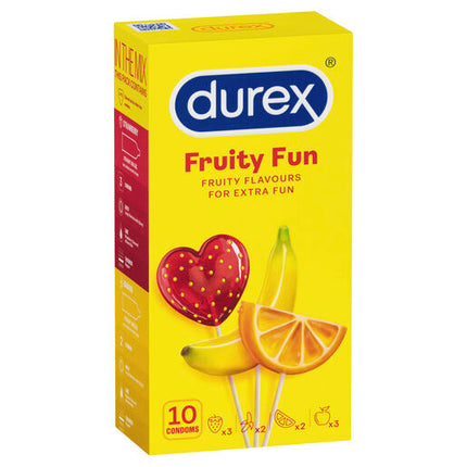 Durex Fruity Fun Flavoured Condoms 10pk