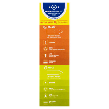 Durex Fruity Fun Flavoured Condoms 10pk