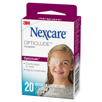 Nexcare Opticlude Orthopic Eye Patch Adult Regular (81mm x 55.5mm) - 20 patches