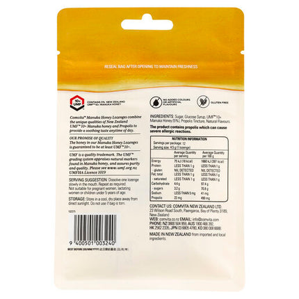 Comvita Manuka Honey Lozenges (with Propolis) - Lemon 12 loz
