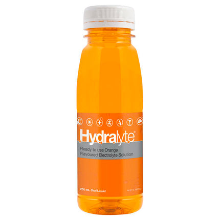 Hydralyte Ready to use Electrolyte Solution Orange Flavoured 250mL