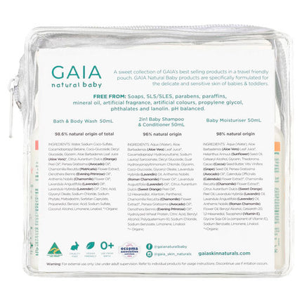 Gaia Natural Baby Mini Traveller Kit 50mL 3 Pack