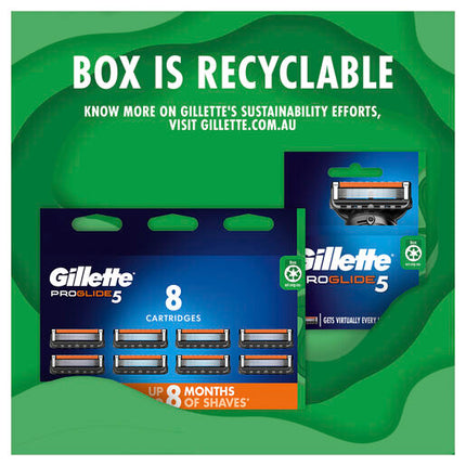 Gillette Fusion Proglide Manual Razor Blades 8Pk