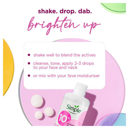 Simple Booster Serum 10% Niacinamide(Vitamin B3)for even skin tone and texture 30mL