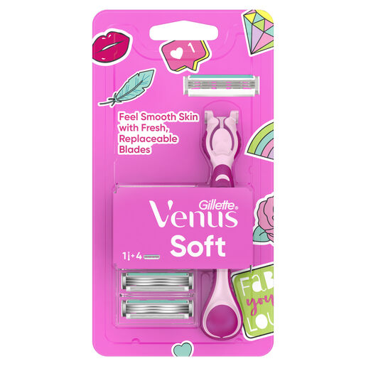 Gillette Simply Venus Women's Razor Handle & 4 Blade Refill