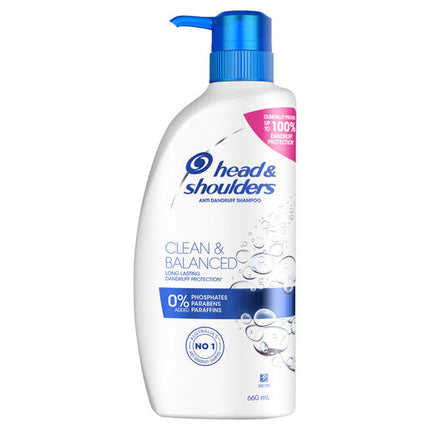 Head & Shoulders Clean & Balanced Anti Dandruff Shampoo For Clean Scalp 660 ml