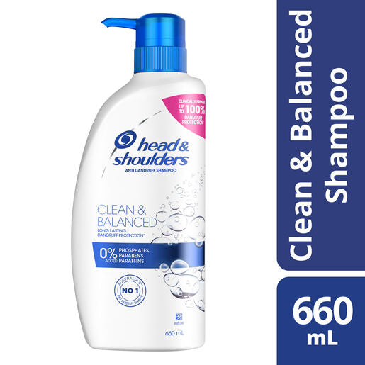 Head & Shoulders Clean & Balanced Anti Dandruff Shampoo For Clean Scalp 660 ml